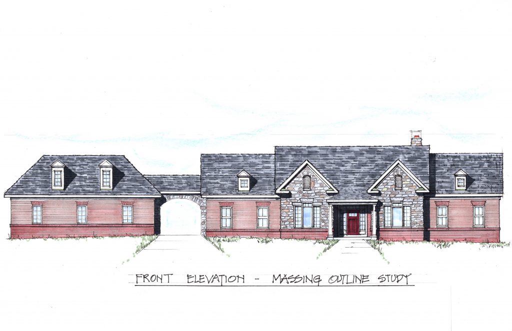 custom home sketch